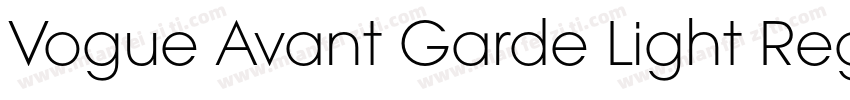 Vogue Avant Garde Light Regular字体转换